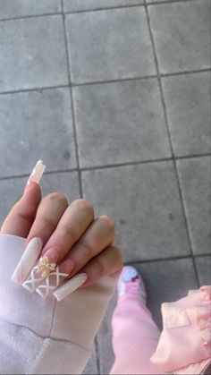 Coquette Nails, Nails Today, Cute Nail, Kawaii Nails, Bow Ribbon