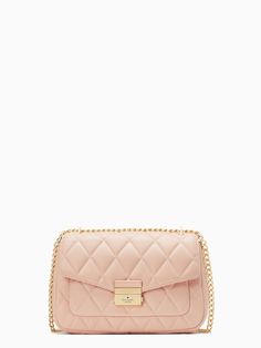 Carey Medium Flap Shoulder Bag | Kate Spade Surprise Travel Shoulder Bag With Branded Hardware And Double Flap, Travel Shoulder Bag With Double Flap And Branded Hardware, Travel Shoulder Bag With Branded Hardware, Kate Spade Flap Travel Bag, Kate Spade Shoulder Bag With Branded Hardware For Travel, Quilted Double Flap Shoulder Bag For Travel, Classic Quilted Rectangular Bag, Kate Spade Rectangular Shoulder Bag With Branded Hardware, Kate Spade Crossbody Shoulder Bag With Branded Hardware