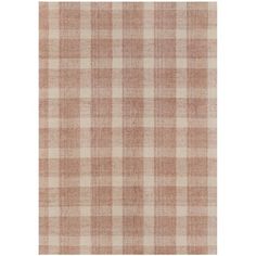 a beige and white checkered rug