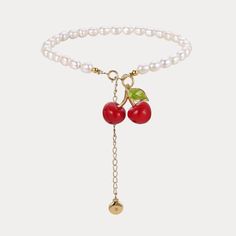 Transform your look with our stunning Cherry Pearl Anklet! Made with high-quality cherry pearls, this anklet adds a touch of elegance and sophistication to any outfit. Elevate your style and feel confident and beautiful with this must-have accessory. Details Plating: 18K Gold Materials: 18K Gold on Brass, Enamel, Freshwater Pearls Size: 6.5"(165mm) Weight: 11.6g Elegant Summer Anklets With Round Beads, Elegant Pearl Bracelet As Summer Gift, Elegant Beaded Pearl Bracelet For Summer, Elegant Summer Pearl Bracelet As Gift, Elegant Summer Pearl Bracelet For Gift, Elegant Red Anklets For Gift, Elegant Pearl Bracelet With Round Beads For Summer, Elegant Summer Pearl Bracelet With Round Beads, Elegant Summer Pearl Bracelet