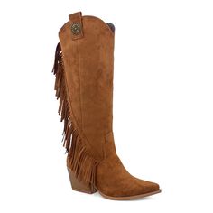 Step into style with these Yoki Gayle-29 women's knee-high fringe boots. Click this FOOTWEAR GUIDE to find the perfect fit and more! Step into style with these Yoki Gayle-29 women's knee-high fringe boots. Click this FOOTWEAR GUIDE to find the perfect fit and more! FEATURES Features cascading fringe on the sides Includes pull tabs on the sides with metal accents Water-resistant designDETAILS Synthetic upper, lining & midsole Rubber outsole Pointed toe Pull-on 1-in. heel 15-in. shaft height 15-in. shaft circumference Spot clean Imported Size: 8.5. Color: Rust. Gender: female. Age Group: adult.