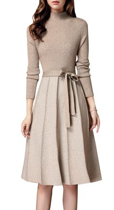 Sweater On Dress, Winter High Tea Outfit, Amazon Fall Fashion 2024, Women Professional Dress, Modest Long Sleeve Dresses, Midi Sweater Dress Outfit, Winter Formal Wear, Modest Dresses For Church, Cassie Style