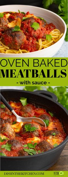 an image of oven baked meatballs with sauce