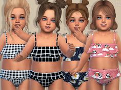 The Sims Resource - Sulani Toddler Swimsuits Sims 4 Cc Swimsuit Kids, The Sims 4 Pack, Die Sims 4