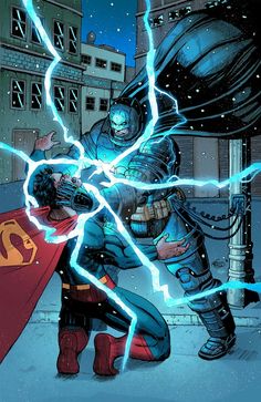 The Dark Knight Returns, Dark Knight Returns, Batman Vs Superman, Dc Comics Art, Master Chief, Superman