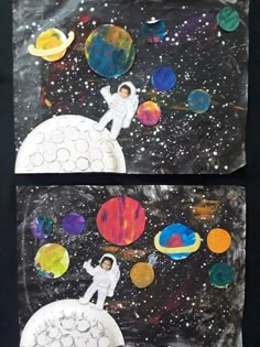 paper plate crafts for kids with space theme