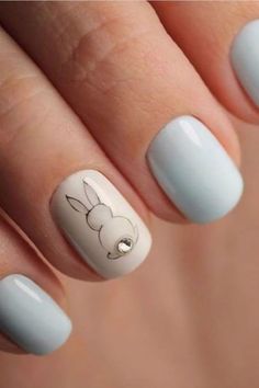 Get ready for spring with these adorable Easter nail art designs featuring cute bunnies! Perfect for celebrating the season, these creative looks will add a festive touch to your style. Try them out for a fun and playful vibe this Easter! 🐰💅 #EasterNailArt #BunnyNails #SpringNailArt #EasterNails Pastel Nail Art, Feather Nails, Bunny Nails, Video Makeup, Makeup Nails Art