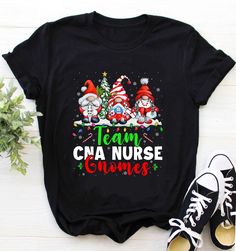 Nurse Shirt / Nurse Thanksgiving Shirt  / Nurse Turkey Shirt / Xmas Shirt / Team CNA Nurse Gnomes Christmas Lights Three Gnomes Nurse Shirt Nurse Gnomes, Cna Nurse, Gnomes Christmas, Turkey Shirts, Nurse Christmas, Nicu Nurse, Merry Christmas Shirts, Winter Shirts, Matching Family Pajamas