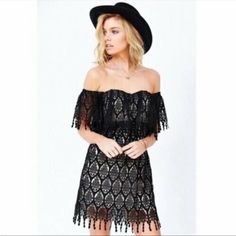 Nwt $375 Stone Cold Fox Black Lace Overlay Mini Dress Lined Bra Boning For Superb Support Back Zipper Size: Xs/S Length 23-25 Chest 12 Bohemian Fitted Mini Dress For Night Out, Fitted Bohemian Mini Dress For Night Out, Bohemian Fitted Mini Dress For Date Night, Fitted Bohemian Mini Dress For Date Night, Bohemian Off-shoulder Mini Dress For Party, Bohemian Lace Mini Dress For Night Out, Black Bohemian Knee-length Mini Dress, Bohemian Black Knee-length Mini Dress, Bohemian Black Mini Dress For Party