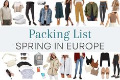 the packing list for spring in europe