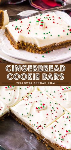 this gingerbread cookie bars is the perfect dessert for christmas