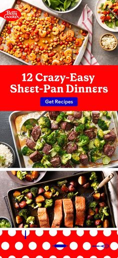 sheet pan dinners, easy sheet pan dinners, meat and seafood, easy dinner recipe, quick dinner ideas for family, easy weeknight meals, betty crocker recipes 8x8 Pan Recipes, Ww Chicken Sheet Pan Dinner, Chicken Sausage Sheet Pan Meal, Betty Crocker Sheet Pan Dinners, Cheesy Chicken Veggie Sheet Pan Dinner, One Sheet Pan Meals Healthy Fish, Basalmic Chicken Sheet Pan Dinner, General Tso's Chicken, Doing Dishes