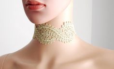 Bridal Shower Leaf Lace Choker Delicate Handmade Necklace | Etsy Elegant Beaded Lace Bridal Accessories, Bohemian Beige Jewelry For Wedding, Bohemian Beige Wedding Jewelry, Cream Beaded Jewelry For Wedding, Beaded Beige Necklace For Wedding, Beige Beaded Wedding Necklace, Elegant Cream Beaded Bridal Necklace, Beige Beaded Necklace For Wedding, Beige Beaded Necklaces For Wedding