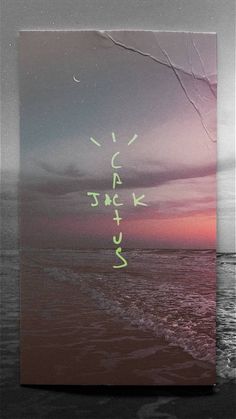 an abstract photo with the word jack written in neon green ink on top of it