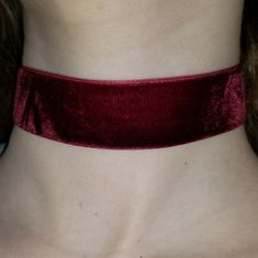 Velvet Red Choker Gold Clasp Brand New Only Worn To Take This Photo Cheap Red Choker Jewelry, Red Sweater Gold Necklace, Elegant Handmade Red Choker, Red Vintage Choker Necklace, Handmade Red Vintage Choker, Red Velvet Choker, Red Choker, Prom Dress Inspo, Velvet Choker Necklaces