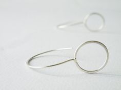 Sterling Silver Circle Earrings Geometric Earrings Full Moon Earrings Minimalist Design by SteamyLab Minimalist Sterling Silver Open Circle Earrings, Nickel Free Minimalist Circle Earrings, Simple Circle Nickel-free Earrings, Nickel-free Minimalist Circle Earrings, Minimalist Nickel-free Open Circle Hoop Earrings, Minimalist Nickel-free Circle Earrings, Minimalist Nickel-free Circular Earrings, Minimalist Round Sterling Silver Earrings, Minimalist Hypoallergenic Circle Earrings