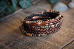 "❤️❤️Hi Beautiful People.. I will be on vacation for the month of June. ( 6/1-6/30 2021 ) If you order during this time... your order will be 30 days out ..Thank you for your understanding and patience...❤️❤️Bracelet, Layering, stack, Boho Wrap Bracelet, Leather Bracelet, Leather Beaded Wrap, Bohemian Style, A great wrap bracelet for woman ,men , everyone Napa leather braided, multi cord bracelet. A unique combination of beautiful Miyoki and Czech seed beads Along with copper beads ,combine to m Handmade Brown Braided Bohemian Bracelets, Handmade Brown Bohemian Braided Bracelets, Handmade Bohemian Brown Braided Bracelets, Handmade Brown Bohemian Braided Bracelet, Brown Bohemian Bangle Bracelet, Bohemian Brown Bangle Bracelet, Bohemian Brown Hand Wrapped Braided Bracelets, Hand Wrapped Brown Braided Bohemian Bracelet, Bohemian Brown Hand Wrapped Braided Bracelet