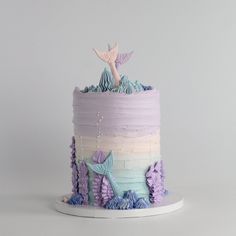 Mermaid underwater cake - decoated with sugar nermaid tails, buttercream reef & and pearls Sea Cakes, Vegan Chocolate Cake, Mermaid Birthday Invitations, Mermaid Theme Birthday, Cake Sizes, Mermaid Lover