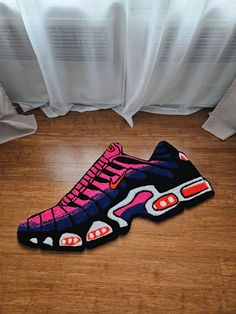 Nike Air Max Plus rug, art,handmade, tuftingpigeon, carpet,  shoes Far Rockaway, Nike Air Max Plus, Air Max Plus, Rug Art, Art Handmade, Fiber Art, Air Max, Nike Air Max, Nike Air