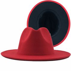 This two toned unisex fedora hat will add JAZZ to any outfit. Stylish and light weight with adjustable string inside for the right fit. One size. Red Fedora Hat, Belt Buckles Men's, Red Fedora, Church Lady Hats, Gambler Hat, Women Fedora, Womens Party Tops, Fedora Hat Men, Fedora Hat Women