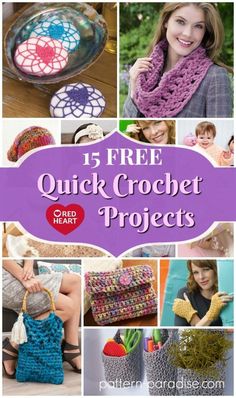 the 15 free quick crochet projects are featured in this book, which is also available