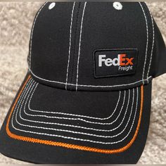 Fedex Freight Hats, New Old Stock. Please See Photos. Fitted Black Cotton Baseball Cap, Black Fitted Cotton Baseball Cap, Black Fitted Trucker Baseball Cap, Cheap Six-panel Trucker Hat For Men, Fitted Black Baseball Cap With Embroidered Logo, Trucker-style Six-panel Baseball Cap With Logo Patch, Vintage Black 5-panel Trucker Hat, 5-panel Trucker Hat With Logo Patch For Camping, Military Style Adjustable Snapback Trucker Hat