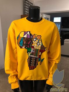 African Map, African Men Fashion, African Wax Print, African Print Fabric, Unisex Sweater, Custom Sweatshirts, African Wear, Wax Print, African Inspired