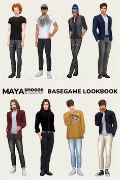 many different types of clothing for males and females