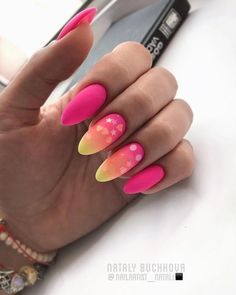 Unghie Nail Art, Confetti Nails, Summer Gel Nails, Nails Yellow, Gel Nails Diy, School Nails, Trendy Nail Design, Beach Nails, Hot Nails