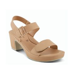 Patrizia by Spring Step-Sandlin Platform Sandal The Sandlin platform sandal from Patrizia is where style and comfort fuse together to create a versatile look that blends well with any outfit. Crafted with durable synthetic upper and designed with a decorative buckle at the instep Hook and loop strap, this slingback sandal offers a refined touch to your look. Casual High Heel Sandals With Arch Support, Comfortable Open Toe Heels With Arch Support, Beige Slingback Sandals With Heel Loop, Comfortable Open Toe Heels With Heel Strap, Comfortable Beige Slingback Sandals, Casual Sandals With Arch Support And Block Heel, Beige Casual Heels With Arch Support, Casual Beige Heels With Arch Support, Beige Open Toe Slingback Sandals With Arch Support