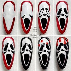 Dot Nail Art Designs, Halloween Nail Art Tutorial, Paznokcie Hello Kitty, Halloween Nails Easy