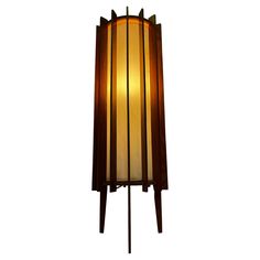 - 1960, Czechoslovakia - Original good condition with patina - marked by manufacturer - Wooden parts refreshed. jr Plastic Wood, Mid Mod, Floor Lamp Lighting, Space Age, Furniture Plans, Table Furniture, Rocket, Floor Lamp, Patina