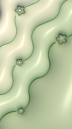 an abstract green and white background with small bubbles in the water on top of each other