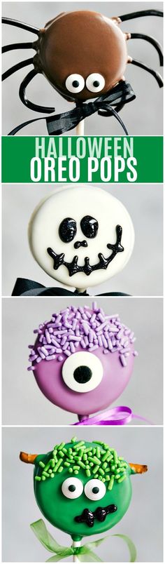 halloween oreo pops with spooky eyes and googly eyes