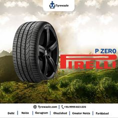 an advertisement for tires on the side of a road