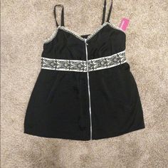 Xhilaration Black Silky Zip Up Front Tank Size L But More Like A M In My Opinion New With Tags Black Stretch Camisole For Date Night, Black Cotton Tank Top For Party, Trendy Black Camisole For Night Out, In My Opinion, My Opinions, Zip Ups, Womens Tops, Tank Tops, Tags