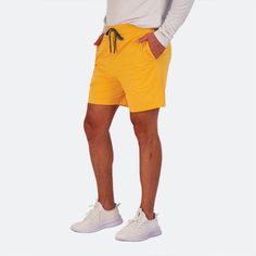 You don't have to plan a camping trip to wear these shorts -- but you'll want to. Our Camper Shorts are a Jack of all Trades - the perfect combo of style and function. Light-weight nylon makes them quick-dry with just enough spandex, so they move with you but won't stretch out or cling. Whether you're hiking the AT, roasting s'mores on a campfire, or fishing from a riverbank, these woven shorts will be your new favorite. Summer Cotton Cargo Shorts For Sports, Summer Sports Cargo Shorts With Side Pockets, Casual Cargo Shorts For Summer Sports, Casual Summer Cargo Shorts For Sports, Casual Yellow Swim Trunks With Built-in Shorts, Functional Summer Cargo Shorts, Summer Swim Trunks With Side Pockets For Outdoor, Summer Cargo Shorts With Built-in Shorts For Outdoor Activities, Casual Athletic Shorts For Outdoor Activities