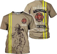 Personalized Firefighter Shirt Fire Department Shirt Fireman Shirt Firefighter Shirts Firefighter Tshirt Men 3D for Men Women3 PRODUCT INFORMATION 100% polyester blended fabric, offers outstanding durability, insulation, and wrinkle resistance. Machine wash in cold with similar colors/no bleach/low iron. Breathable, durable, and easy to care for. Moisture-wicking. Advanced 3D Printing Technology: This makes the NEVER FADE hoodies/shirt with machine washing or hand washing. USA standard size. Ple Fireman Shirt, Fire Department Shirts, Fire Truck Shirt, Firefighter Shirt, Firefighter Shirts, Legend Wallpaper, Shirt Streetwear, Tshirt Men, Mobile Legend