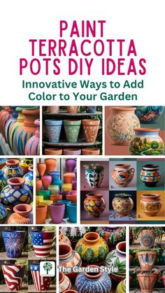 the cover of paint terracotta pots diy ideas innovative ways to add color to your garden