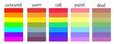 the color chart for different colors