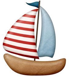 an image of a boat with a flag on it's sails and a banana