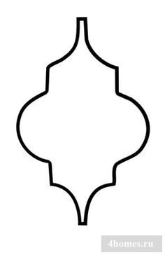 the outline of an ornamental design in black and white