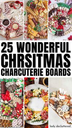 25 Wonderful Christmas Charcuterie Boards How To Make A Christmas Charcuterie Board, Christmas Food Boards Ideas, Holiday Themed Charcuterie Board, Simple Holiday Charcuterie Board, Desert Boards, Fun Christmas Charcuterie Board Ideas, Christmas Party Charcuterie Table, Christmas Chucterie Board Ideas, Winter Charcuterie Board Party