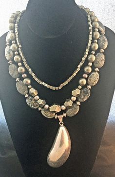 Lux Jewelry, Iron Mountain, Mussel Shell, Luxe Jewelry, Gray Tones, Go To The Beach, Sea Birds, Multi Strand Necklace, Agate Pendant