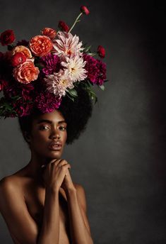 Magazines Fashion, Artistic Fashion Photography, Woman With Flowers, Photography Spring, Model Reference, Spring Styles, Artwork Ideas, Wax Painting, Hair Aesthetic