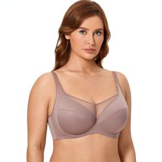 If you're in the market for an everyday style bra, then this would fit your need quite well. This bra is made of high-quality polyester. It has a full cup shape along with adjusted straps. The bra is chic with a solid pattern that is quite fetching. The back closure and underwire support make it a staple in the closet of most women. 

Specifications
Brand Name: GeraldBlack
Obscene Picture: No
Sexually Suggestive: No
Bra Style: Unlined
Material: Polyester
Origin: CN(Origin)
Support Type: Underwir Plus Size Mesh, Support Bra, In The Closet, Full Coverage Bra, Support Bras, Solid Pattern, Bra Straps, Bras And Panties, The Closet