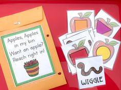 apples, apples in my bin and i want an apple to teach sight - o - read