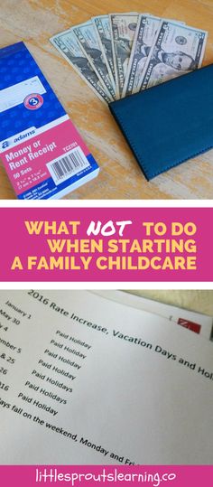 what not to do when starting a family childcare program with money and credit cards