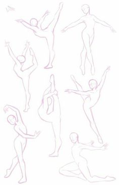 an image of ballet poses drawn in pencil