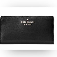 Nwt Kate Spade Staci Wallet In Color Black Gold Hardware Snap Closure Zipper Coin Pouch Gold Pin Mount Logo On Wallet Front Matches Aster Shoulder Bag Compact Kate Spade Wallets For Travel, Kate Spade Compact Wallet For Everyday, Kate Spade Compact Everyday Wallet, Kate Spade Compact Wallet For Formal Occasions, Compact Kate Spade Wallet For Formal Occasions, Compact Formal Wallet By Kate Spade, Classic Rectangular Kate Spade Wallet, Kate Spade Classic Compact Wallet, Classic Compact Kate Spade Wallet